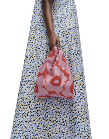 Marimekko Marimekko Mini Smartbag vouwtasje Unikko roze-rood
