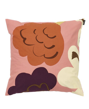 Marimekko Marimekko Kukasta kukkaan cushion cover 50x50 cm plum-pink-terracotta Marimekko Marimekko Kukasta kukkaan cushion cover 50x50 cm plum-pink-terracotta