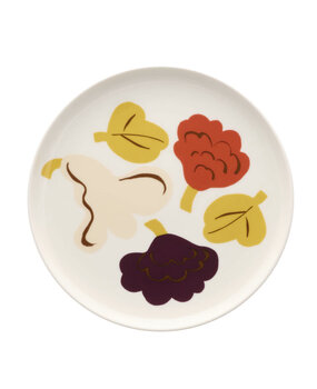 Marimekko Marimekko Kukasta kukkaan bord 20cm vanille-terracotta-pruim Marimekko Marimekko Kukasta kukkaan bord 20cm vanille-terracotta-pruim