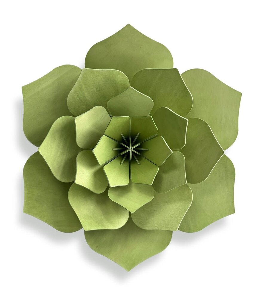 LOVI Lovi Decor Flower Pale Green - 4 formaten - Berkenhout 3D DIY pakket