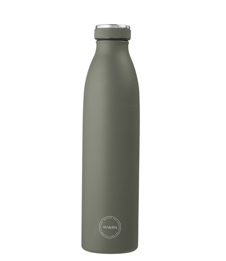 AYA & IDA AYA & IDA Thermo RVS Drinkfles 750 ml Tropisch Groen AYA & IDA AYA & IDA Thermo RVS Drinkfles 750 ml Tropisch Groen