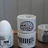 Pluto Design Pluto Design eierdopjes set van 4 Lisa L. Cats Pluto Design Pluto Design eierdopjes set van 4 Lisa L. Cats