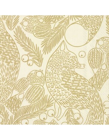 Marimekko Marimekko Ketunmarja Papieren Servetten 33x33cm gold