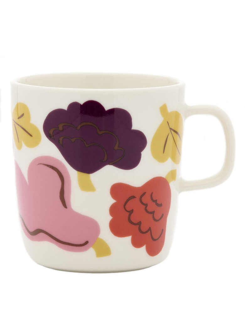 Marimekko Marimekko Kukasta kukkaan beker 4dl vanille-terracotta-pruim Marimekko Marimekko Kukasta kukkaan beker 4dl vanille-terracotta-pruim