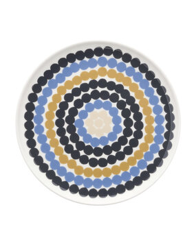 Marimekko Marimekko Räsymatto bord 20cm blauw multi Marimekko Marimekko Räsymatto bord 20cm blauw multi