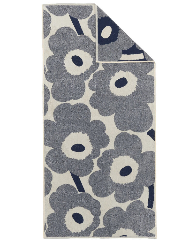 Marimekko Marimekko Unikko handdoek 70x150cm blueberry Marimekko Marimekko Unikko handdoek 70x150cm blueberry