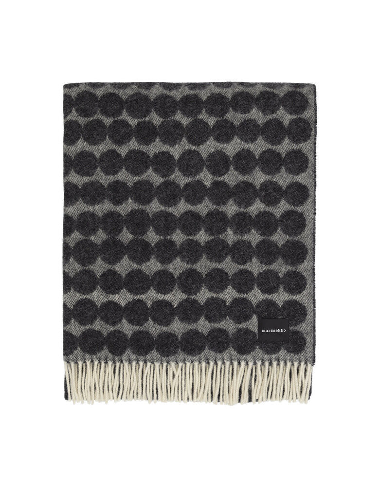 Marimekko Marimekko Räsymatto wollen plaid 130x180cm Charcoal Marimekko Marimekko Räsymatto wollen plaid 130x180cm Charcoal