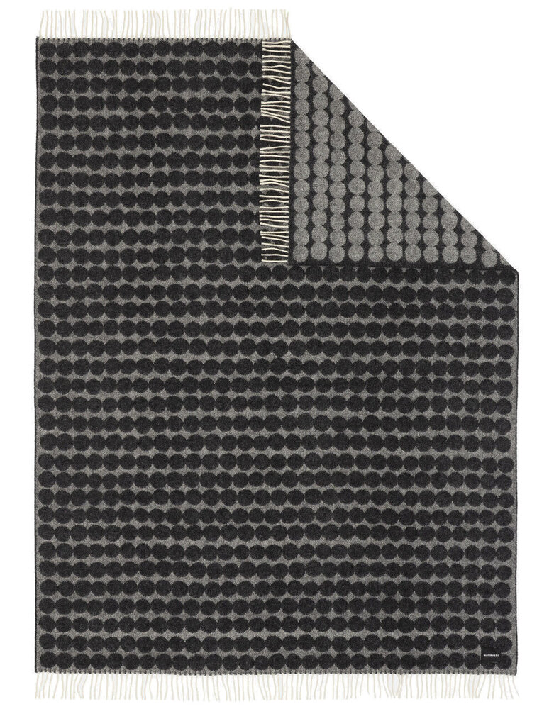 Marimekko Marimekko Räsymatto wool plaid 130x180cm Charcoal