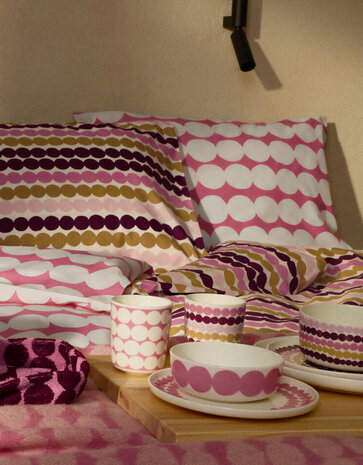 Marimekko Marimekko Räsymatto beker 2,5 dl roze Marimekko Marimekko Räsymatto beker 2,5 dl roze