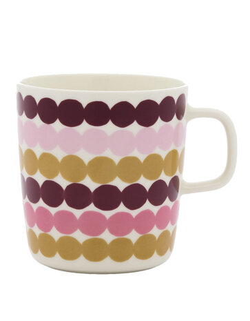 Marimekko Marimekko Räsymatto beker 4dl roze multi Marimekko Marimekko Räsymatto beker 4dl roze multi