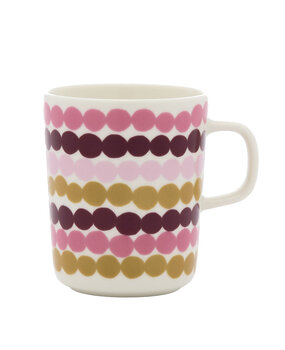 Marimekko Marimekko Räsymatto beker 2,5 dl roze multi Marimekko Marimekko Räsymatto beker 2,5 dl roze multi