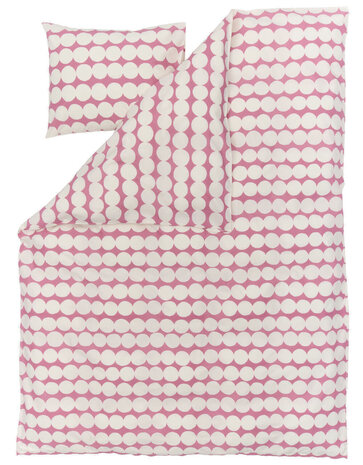 Marimekko Marimekko Räsymatto Dekbedovertrek set 150x210cm + 50x60cm kussensloop roze