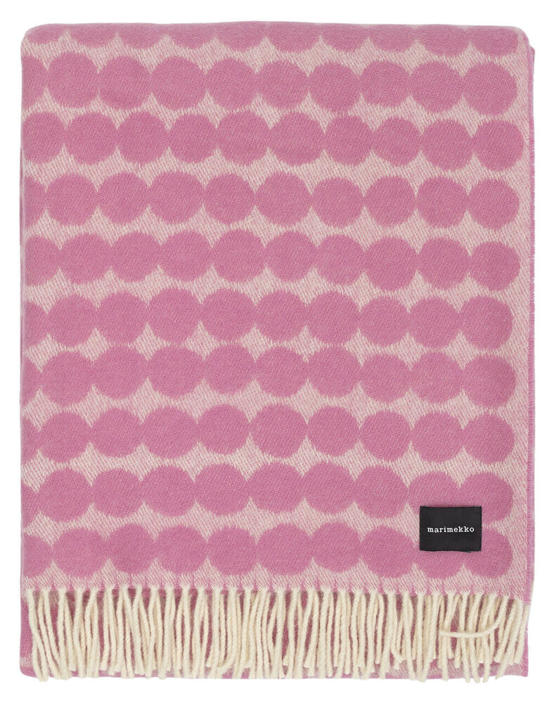 Marimekko Marimekko Räsymatto wool plaid 130x180cm pink Marimekko Marimekko Räsymatto wool plaid 130x180cm pink