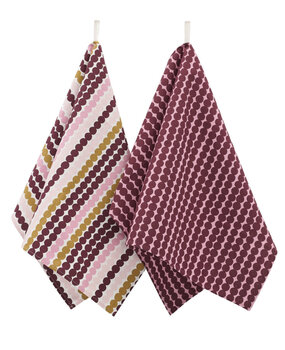 Marimekko Marimekko Pikku Räsymatto tea towel set of 2 – 43x70 cm pink multi