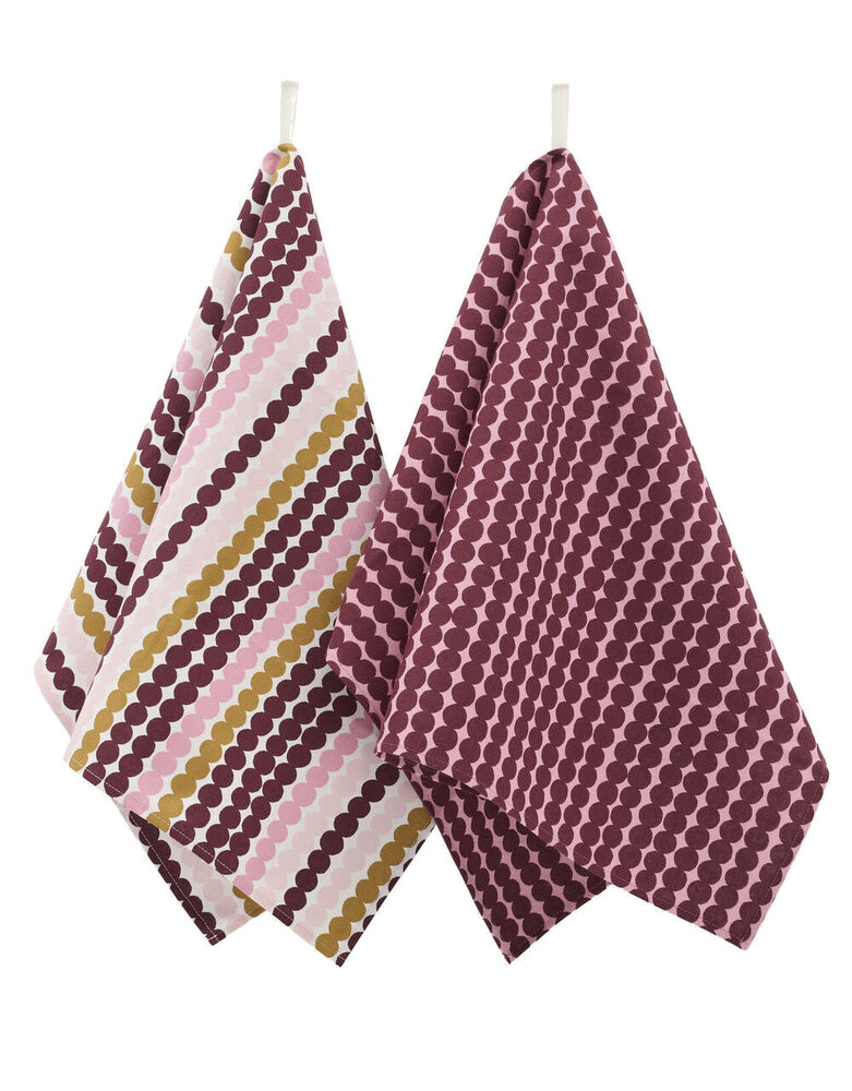 Marimekko Marimekko Pikku Räsymatto theedoek set van 2 – 43x70 cm roze multi Marimekko Marimekko Pikku Räsymatto theedoek set van 2 – 43x70 cm roze multi