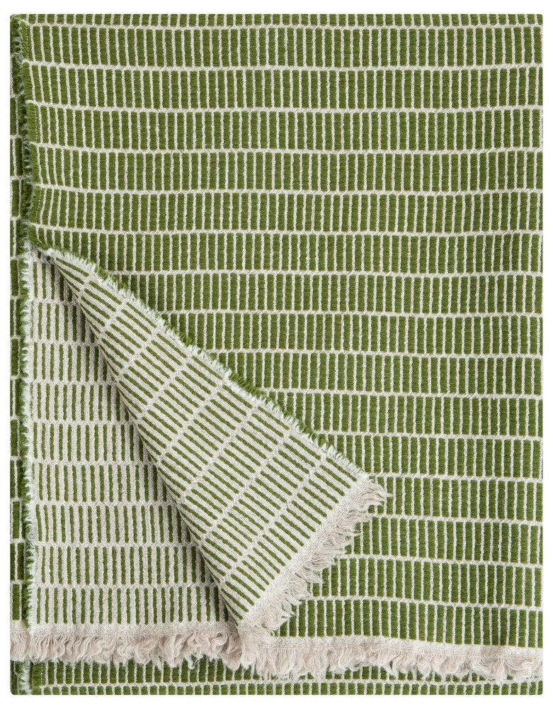 Lapuan Kankurit Lapuan Kankurit Raitti wool bedspread 160x260cm Olive Lapuan Kankurit Lapuan Kankurit Raitti wool bedspread 160x260cm Olive