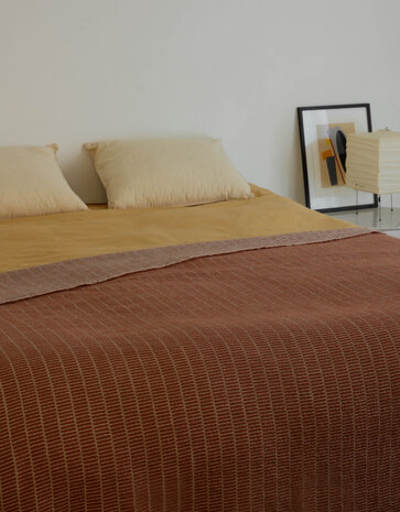 Lapuan Kankurit Lapuan Kankurit Raitti wool bedspread 160x260cm cinnamon Lapuan Kankurit Lapuan Kankurit Raitti wool bedspread 160x260cm cinnamon