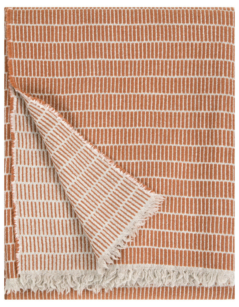Lapuan Kankurit Lapuan Kankurit Raitti wool bedspread 160x260cm cinnamon Lapuan Kankurit Lapuan Kankurit Raitti wool bedspread 160x260cm cinnamon
