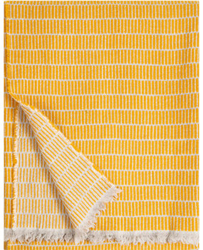 Lapuan Kankurit Lapuan Kankurit Raitti wool bedspread 160x260cm coffee dyed orange