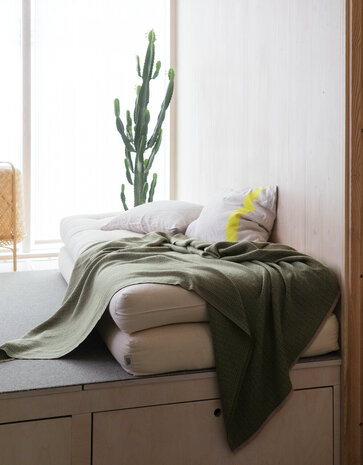 Lapuan Kankurit Lapuan Kankurit Koli Merino Wollen plaid 150x170 Beige Olijf Lapuan Kankurit Lapuan Kankurit Koli Merino Wollen plaid 150x170 Beige Olijf