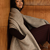 Lapuan Kankurit Lapuan Kankurit Maria woolen wrap scarf with pockets 60x180 brown
