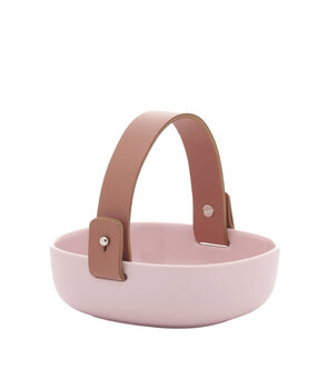 Marimekko Marimekko Pikku Koppa serveerschaal met leren hengsel roze Marimekko Marimekko Pikku Koppa serveerschaal met leren hengsel roze