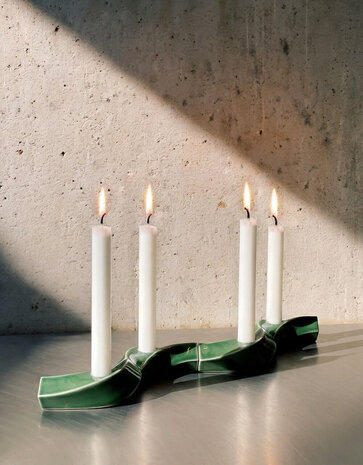 Dottir Nordic Design Dottir Samsurium Couronne candlestick 4-piece Spruce