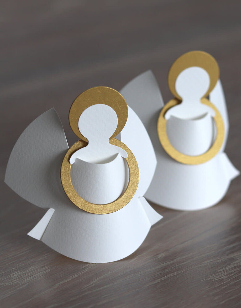 Livingly Livingly Circle angels 2st 10cm hang / staand