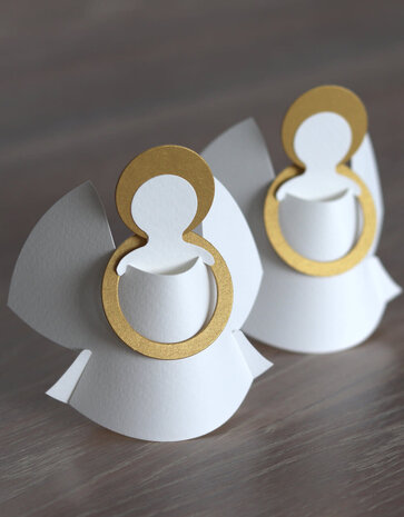 Livingly Livingly Circle angels 2st 10cm hang / staand