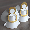 Livingly Livingly Circle angels 2st 10cm hang / staand