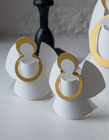 Livingly Livingly Circle angels 2st 10cm hang / staand