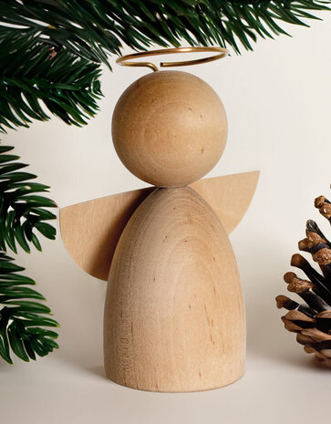 Livingly Livingly Houten engel small 10cm Livingly Livingly Houten engel small 10cm