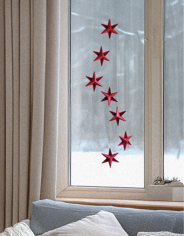 Livingly Livingly Ster mobiel Mini 68cm rood Livingly Livingly Ster mobiel Mini 68cm rood