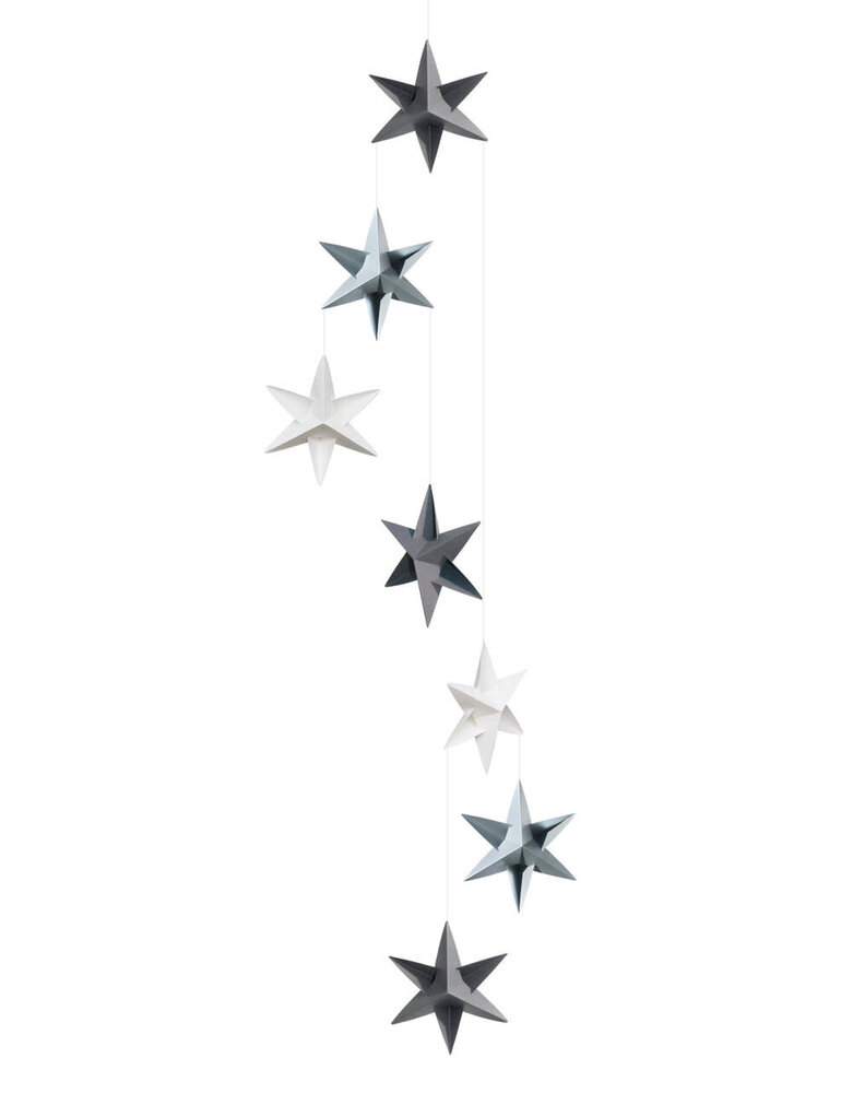 Livingly Livingly Ster mobiel 120cm grijs-zilver-wit Livingly Livingly Ster mobiel 120cm grijs-zilver-wit