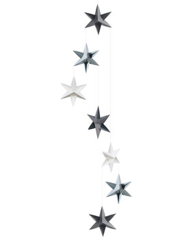 Livingly Livingly Ster mobiel 120cm grijs-zilver-wit Livingly Livingly Ster mobiel 120cm grijs-zilver-wit