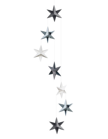 Livingly Livingly Ster mobiel 120cm grijs-zilver-wit Livingly Livingly Ster mobiel 120cm grijs-zilver-wit