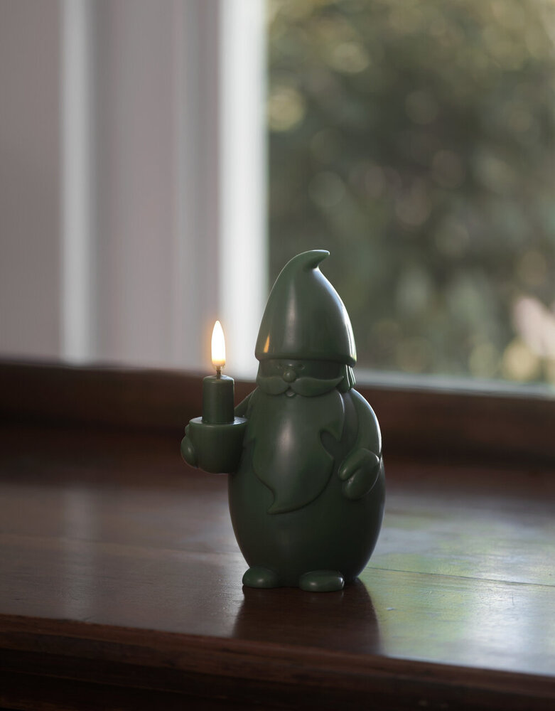 Uyuni Lighting Uyuni Lighting LED Wax Candle Santa Claus H17cm Olive green Uyuni Lighting Uyuni Lighting LED Wax Candle Santa Claus H17cm Olive green