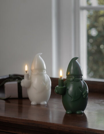 Uyuni Lighting Uyuni Lighting LED Wax Candle Santa Claus H17cm Olive green Uyuni Lighting Uyuni Lighting LED Wax Candle Santa Claus H17cm Olive green