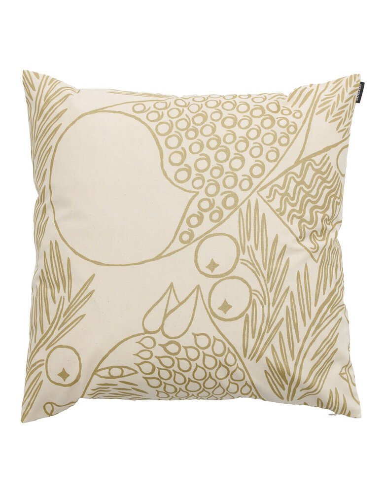 Marimekko Marimekko Piirto Ketunmarja kussenhoes 50x50 cm goudkleurig Marimekko Marimekko Piirto Ketunmarja kussenhoes 50x50 cm goudkleurig