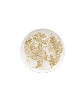 Marimekko Marimekko Piirto Ketunmarja bord 13,5cm goudkleurig Marimekko Marimekko Piirto Ketunmarja bord 13,5cm goudkleurig