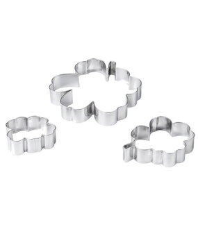 Marimekko Marimekko Unikko koekjesvorm RVS set van 3 stuks Marimekko Marimekko Unikko koekjesvorm RVS set van 3 stuks
