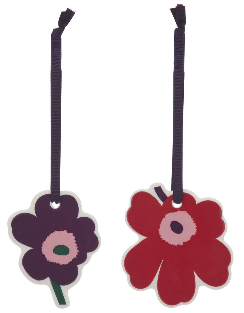 Marimekko Marimekko Unikko flat ornament set of 2 Marimekko Marimekko Unikko flat ornament set of 2