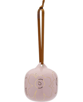 Marimekko Marimekko Piirto Unikko Hang ornament roze goud Marimekko Marimekko Piirto Unikko Hang ornament roze goud