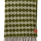 Klippan Klippan Tuva plaid van 60% Zweedse Wol 130x200 Mosgroen