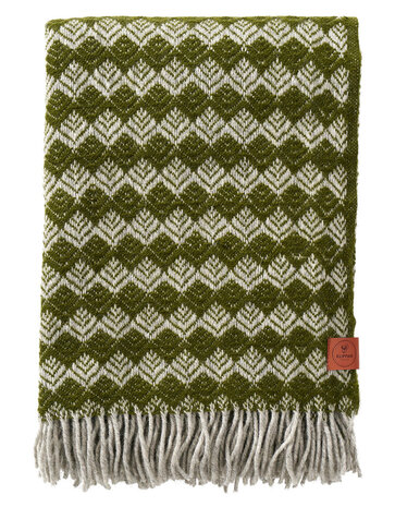 Klippan Klippan Tuva plaid van 60% Zweedse Wol 130x200 Mosgroen Klippan Klippan Tuva plaid van 60% Zweedse Wol 130x200 Mosgroen