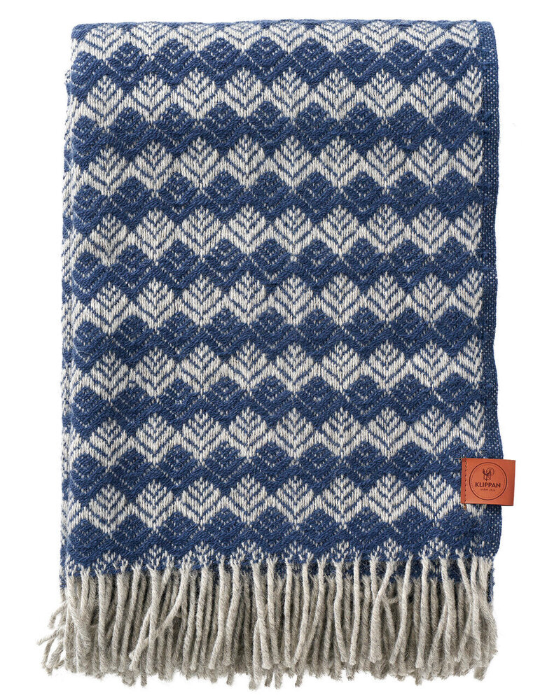 Klippan Klippan Tuva plaid van 60% Zweedse Wol 130x200 Indigo Klippan Klippan Tuva plaid van 60% Zweedse Wol 130x200 Indigo