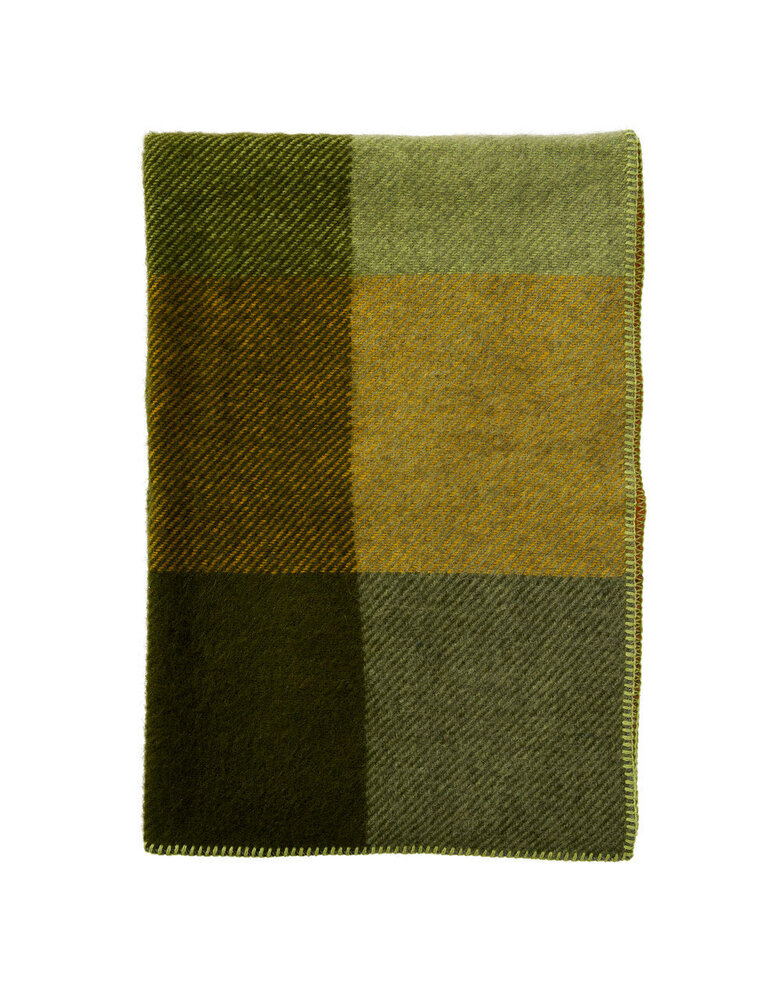Klippan Klippan Gotland plaid 90x130cm 25% Gotlandwol groen mix Klippan Klippan Gotland plaid 90x130cm 25% Gotlandwol groen mix