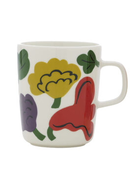 Marimekko Marimekko Kukasta kukkaan beker 2,5dl pruim limited edition Marimekko Marimekko Kukasta kukkaan beker 2,5dl pruim limited edition