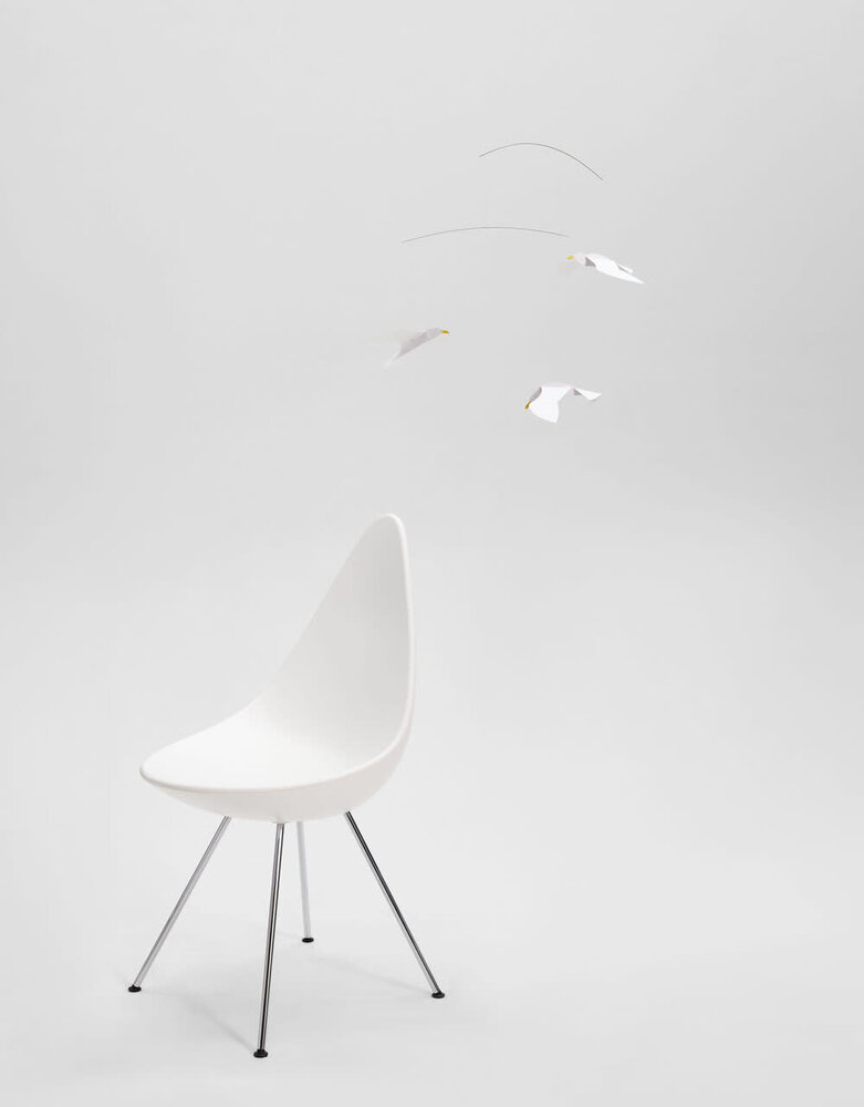 Flensted Mobiles Flensted Mobiles Soaring Seagulls 86x52cm mobiel Flensted Mobiles Flensted Mobiles Soaring Seagulls 86x52cm mobiel