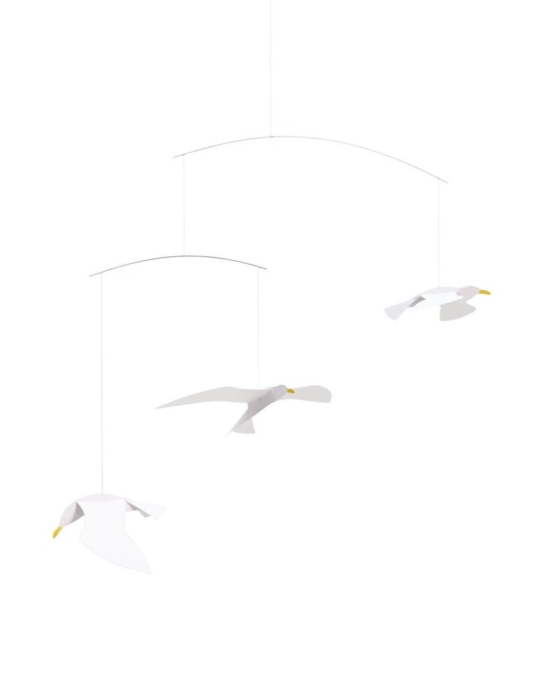 Flensted Mobiles Flensted Mobiles Soaring Seagulls 86x52cm mobiel Flensted Mobiles Flensted Mobiles Soaring Seagulls 86x52cm mobiel